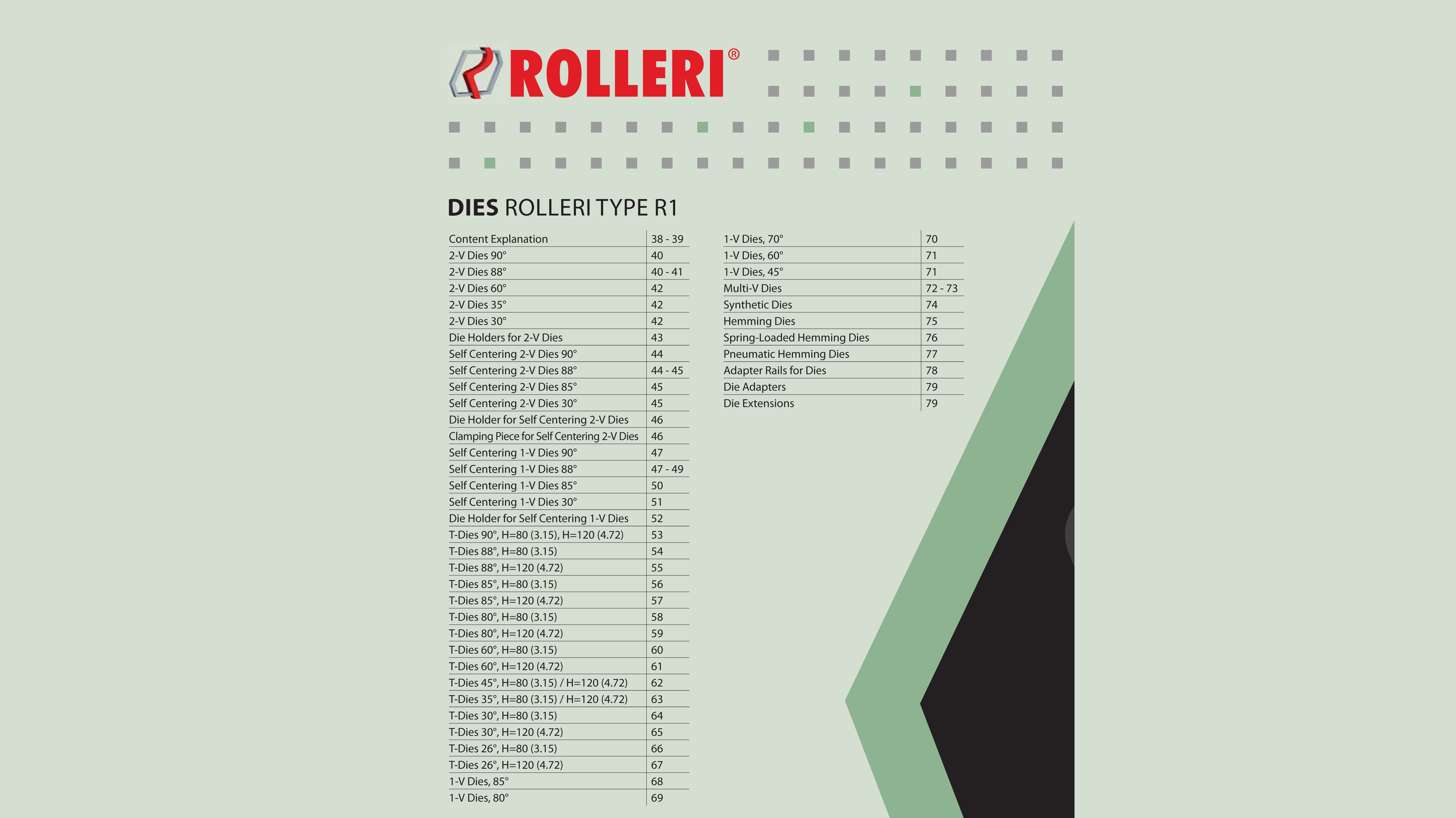 Kantpressverktyg Dynor Rolleri-Type-R1
